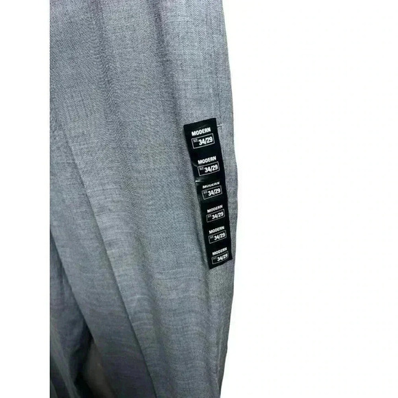 APT. 9 Men’s Sharkskin Dress Pants Light Gray 34/29 Stretch - Picture 4 of 6